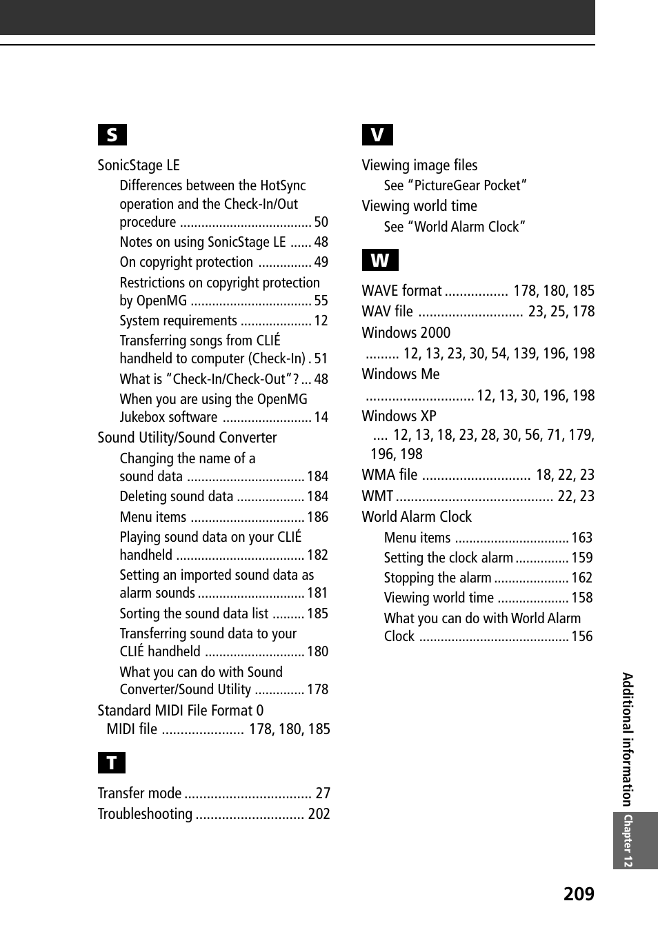 Sony PEG-NR70V User Manual | Page 209 / 212