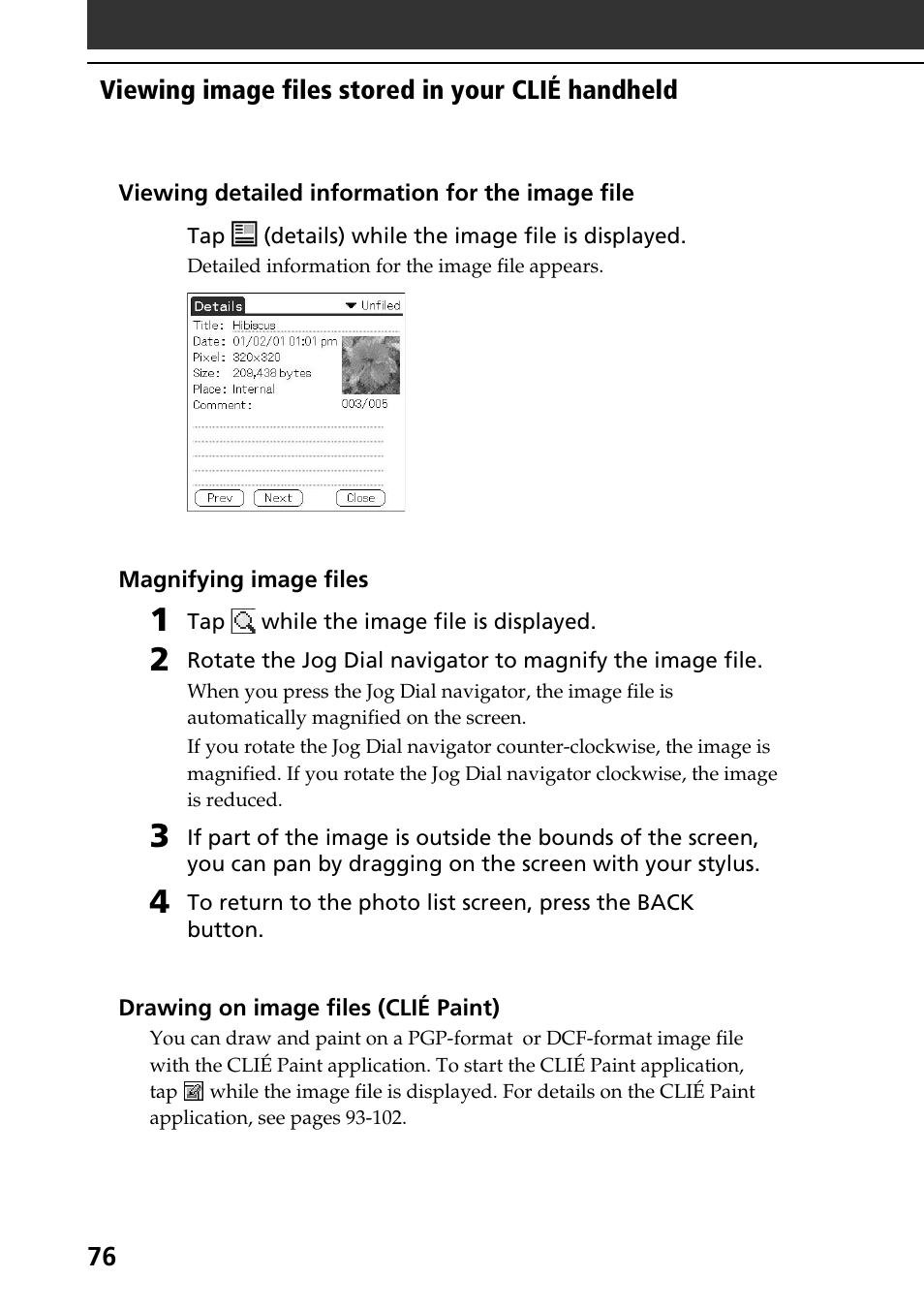Sony PEG-NR70V User Manual | Page 76 / 212