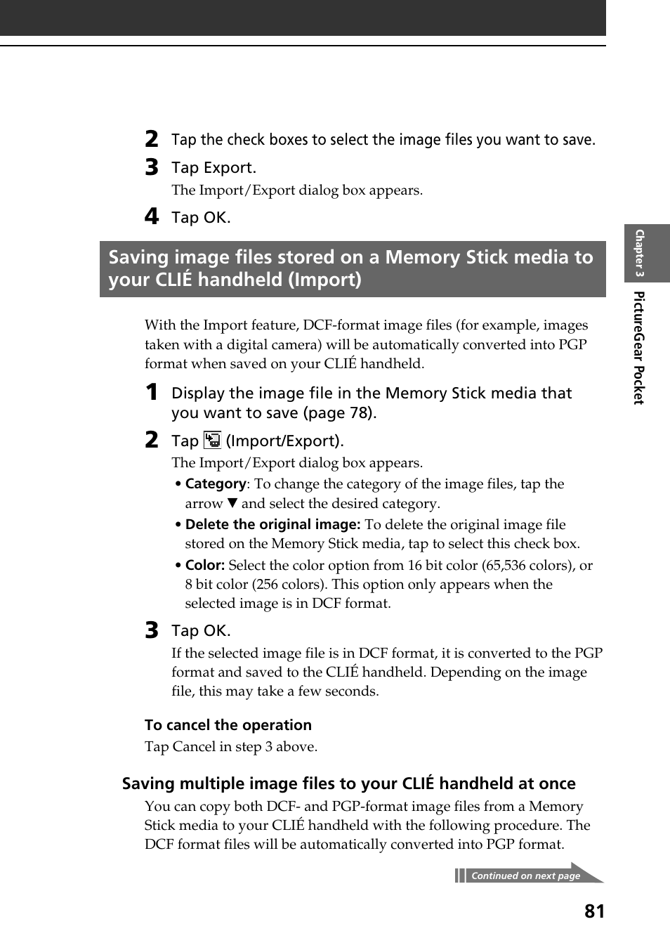 Sony PEG-NR70V User Manual | Page 81 / 212