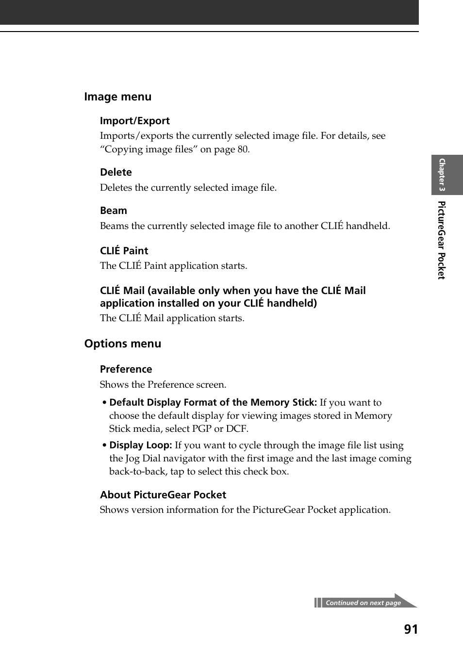 Sony PEG-NR70V User Manual | Page 91 / 212