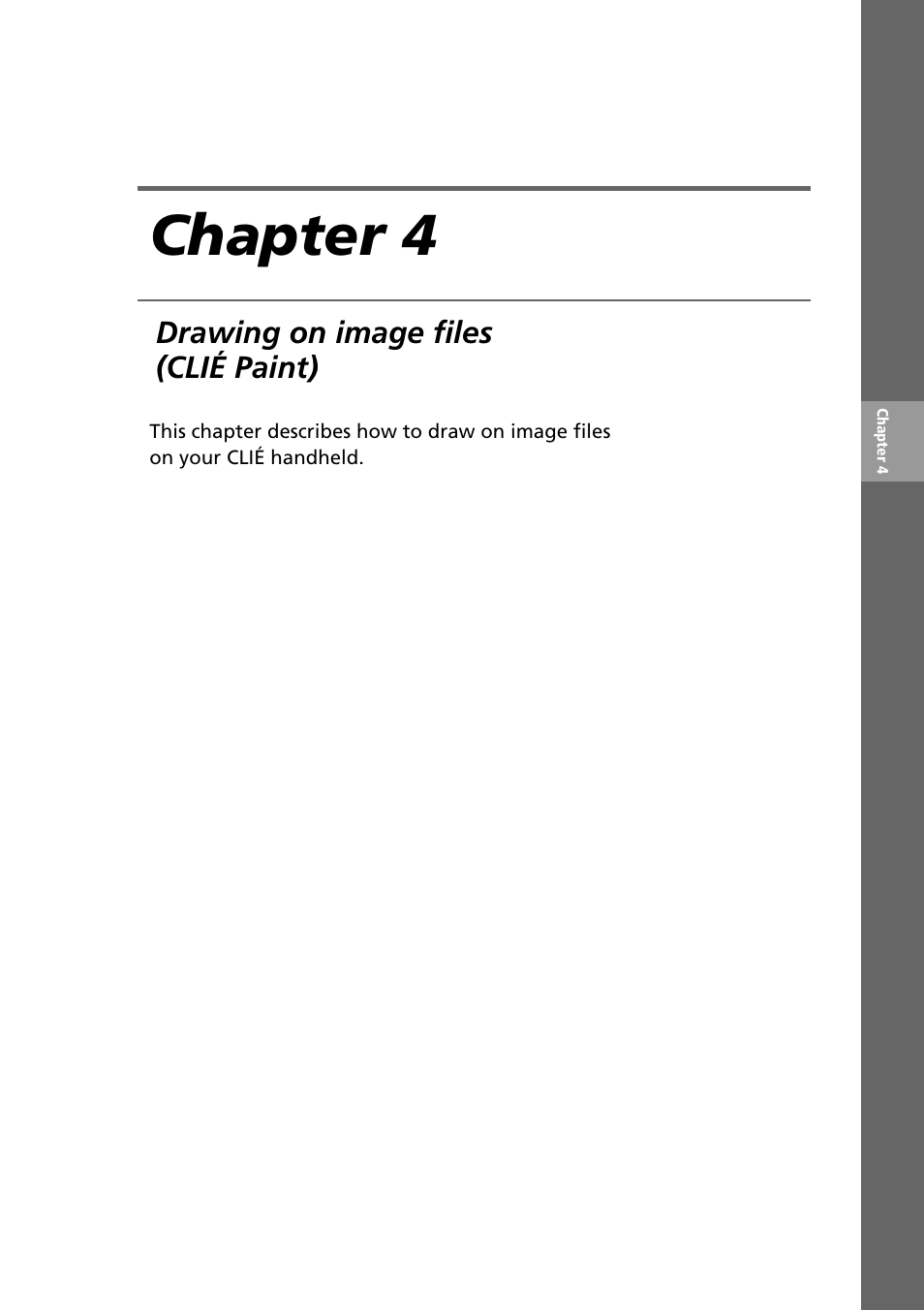 Chapter 4: drawing on image files (clié paint), Chapter 4 | Sony PEG-NR70V User Manual | Page 93 / 212