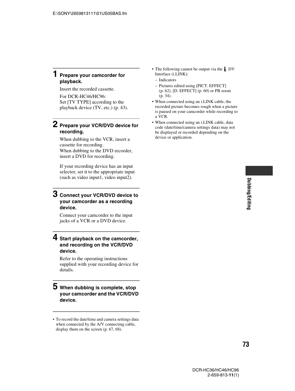 Sony DCR-HC36 User Manual | Page 73 / 140