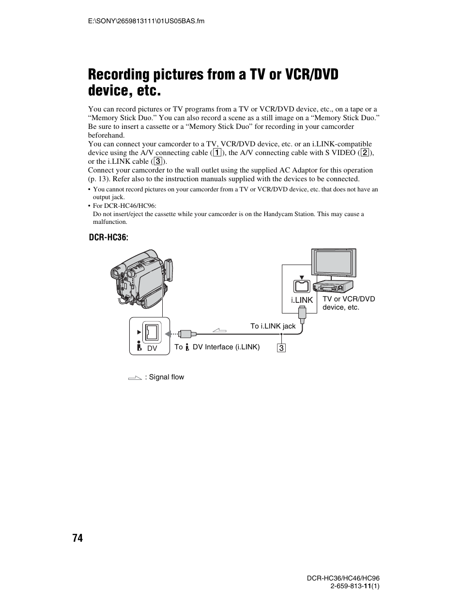 Sony DCR-HC36 User Manual | Page 74 / 140