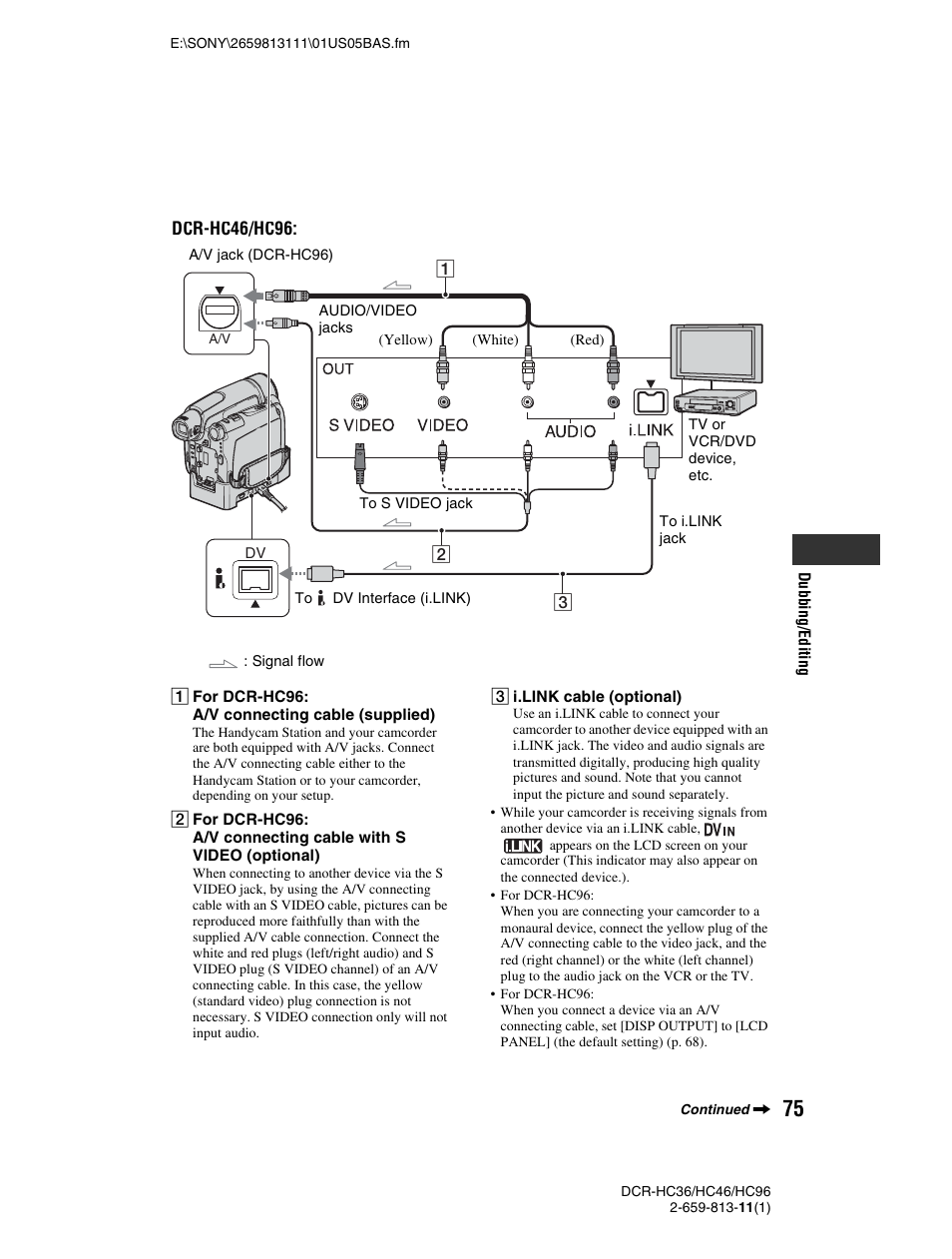 Dcr-hc46/hc96 | Sony DCR-HC36 User Manual | Page 75 / 140
