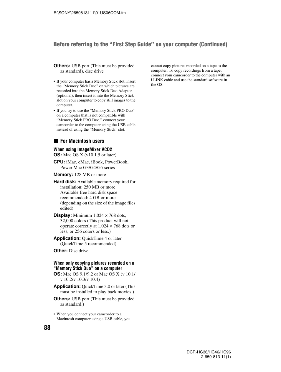 Sony DCR-HC36 User Manual | Page 88 / 140