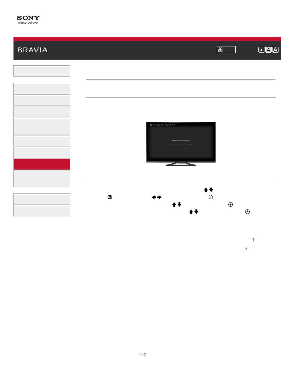 Checking server connection | Sony KDL-32W650A User Manual | Page 117 / 187