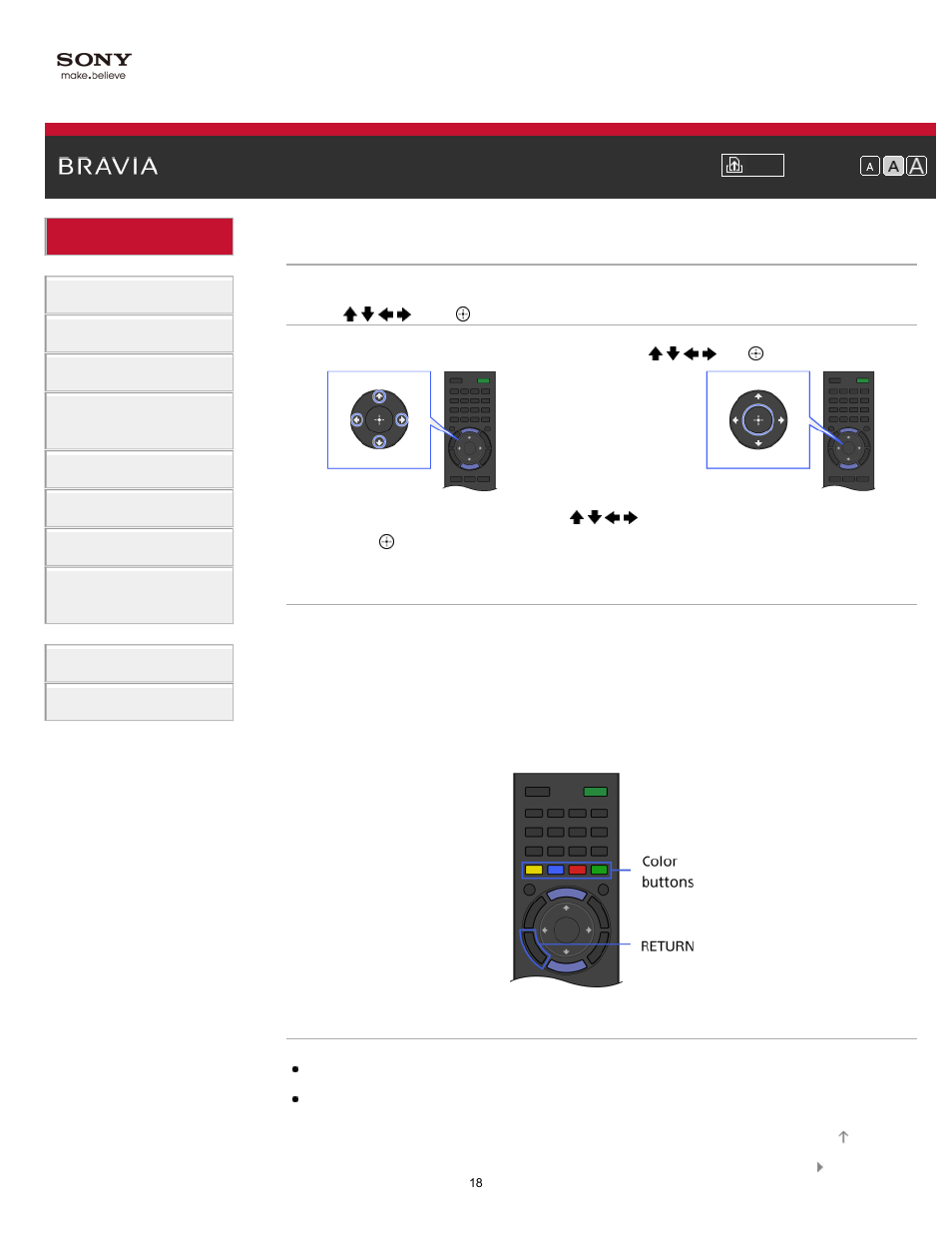 How to use remote | Sony KDL-32W650A User Manual | Page 18 / 187