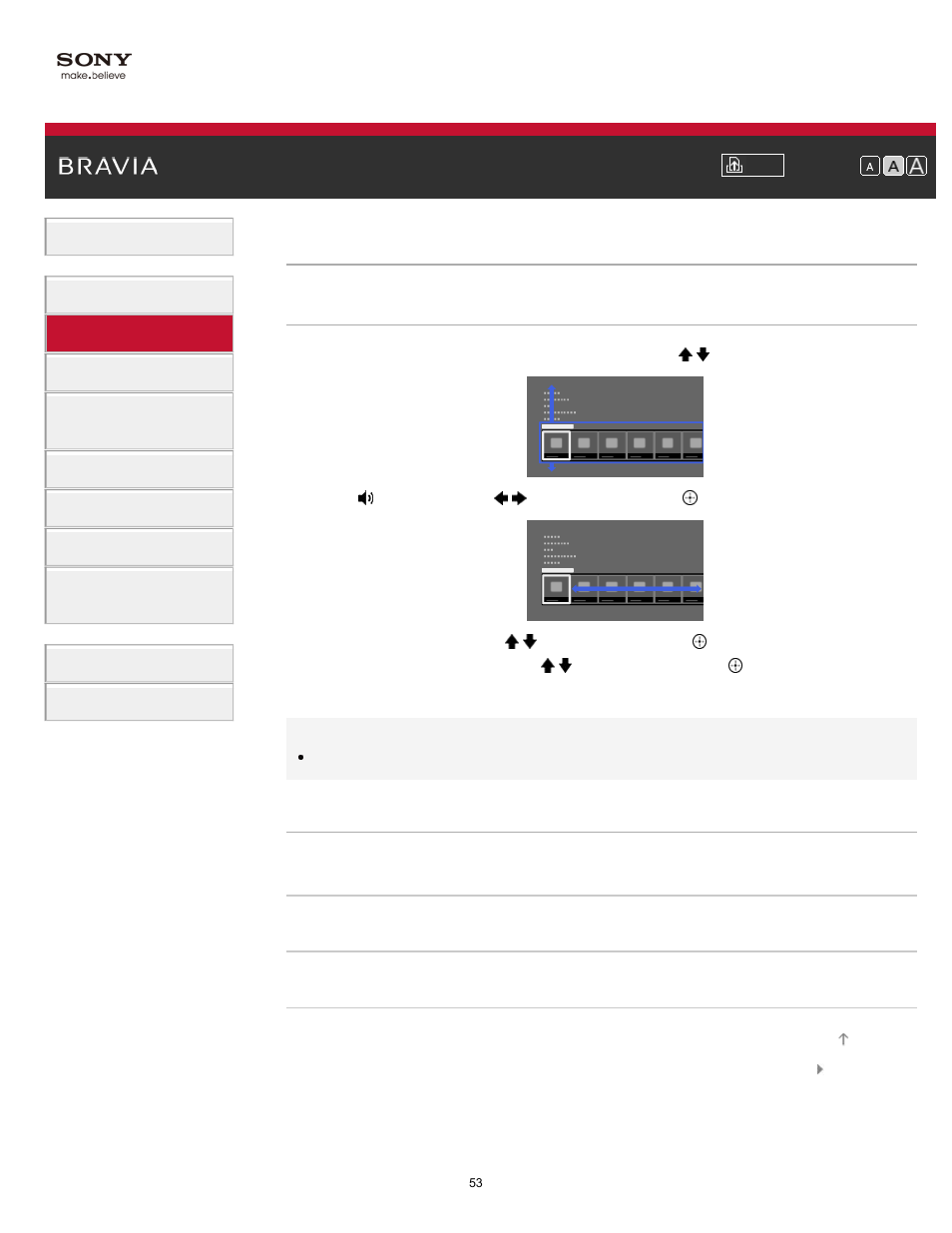 Audio (for analog mode) | Sony KDL-32W650A User Manual | Page 53 / 187