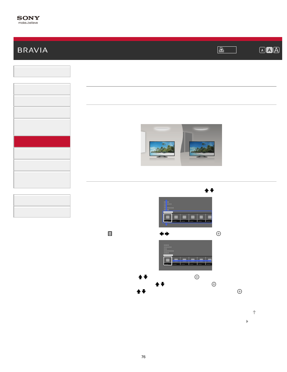 Sony KDL-32W650A User Manual | Page 76 / 187