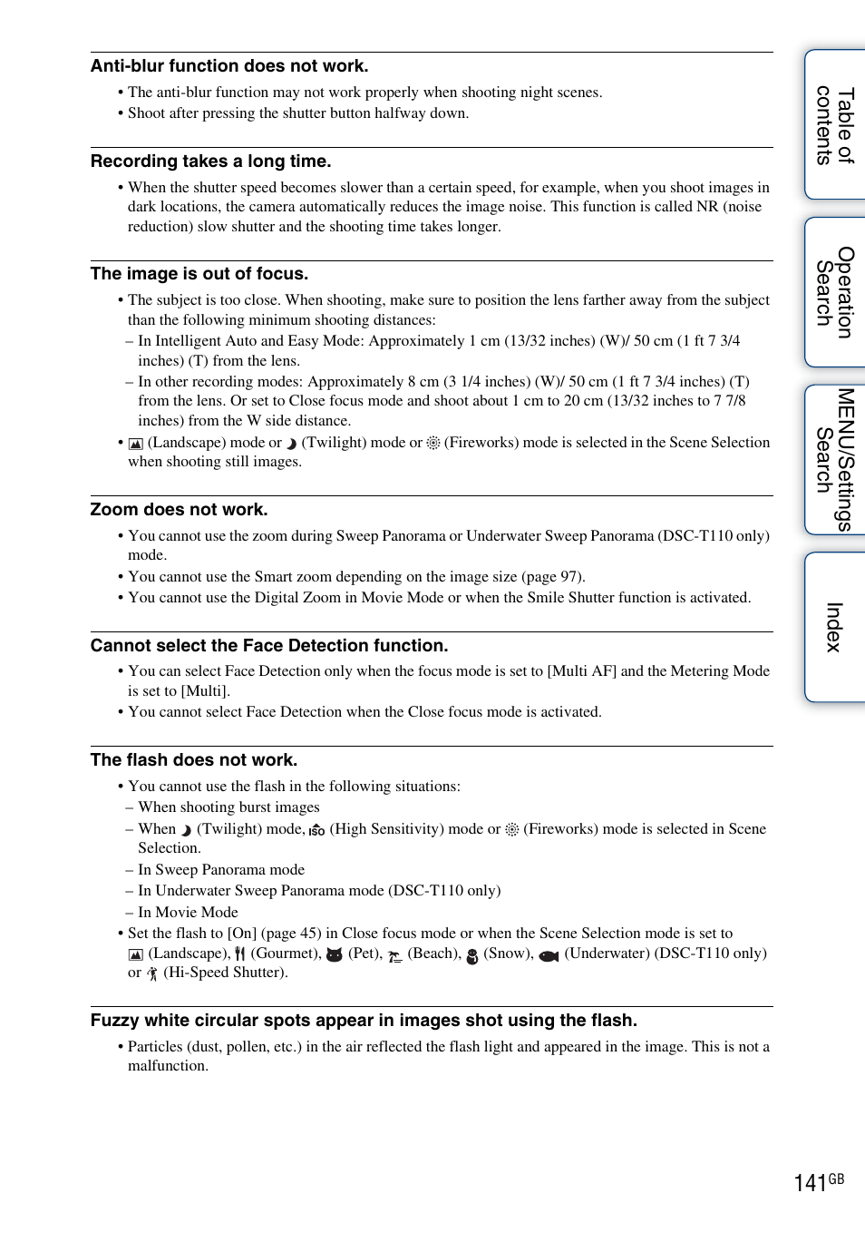 Sony DSC-T110 User Manual | Page 141 / 164