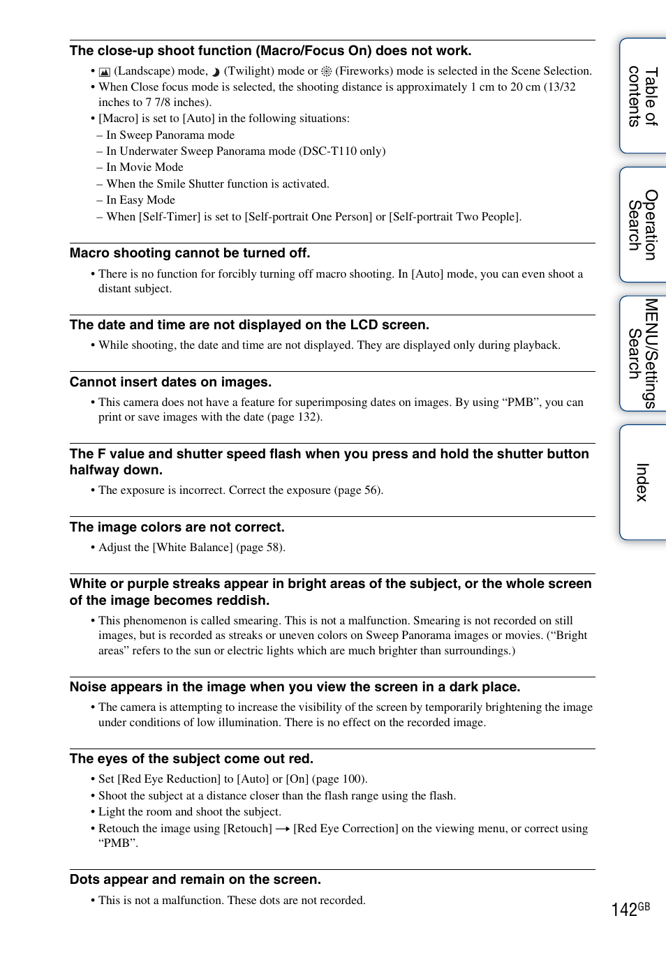 Sony DSC-T110 User Manual | Page 142 / 164