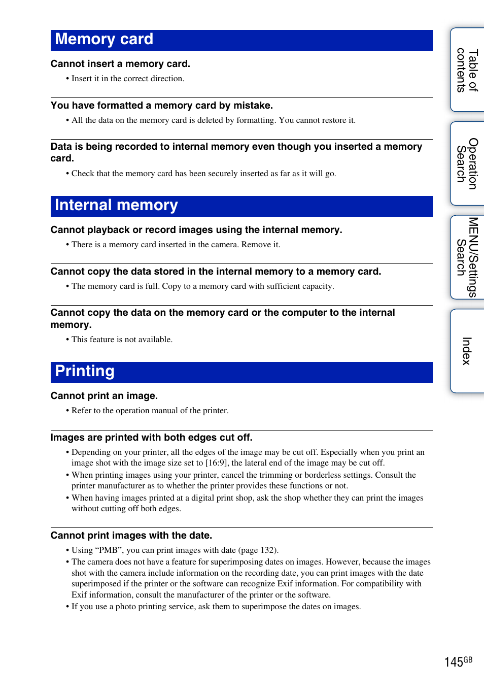 Sony DSC-T110 User Manual | Page 145 / 164