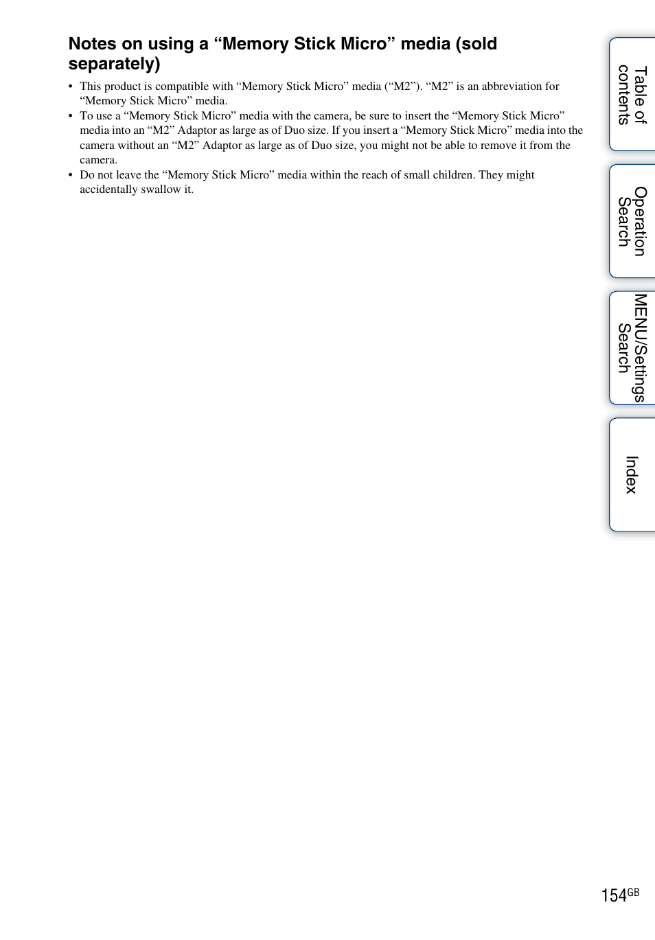 Sony DSC-T110 User Manual | Page 154 / 164