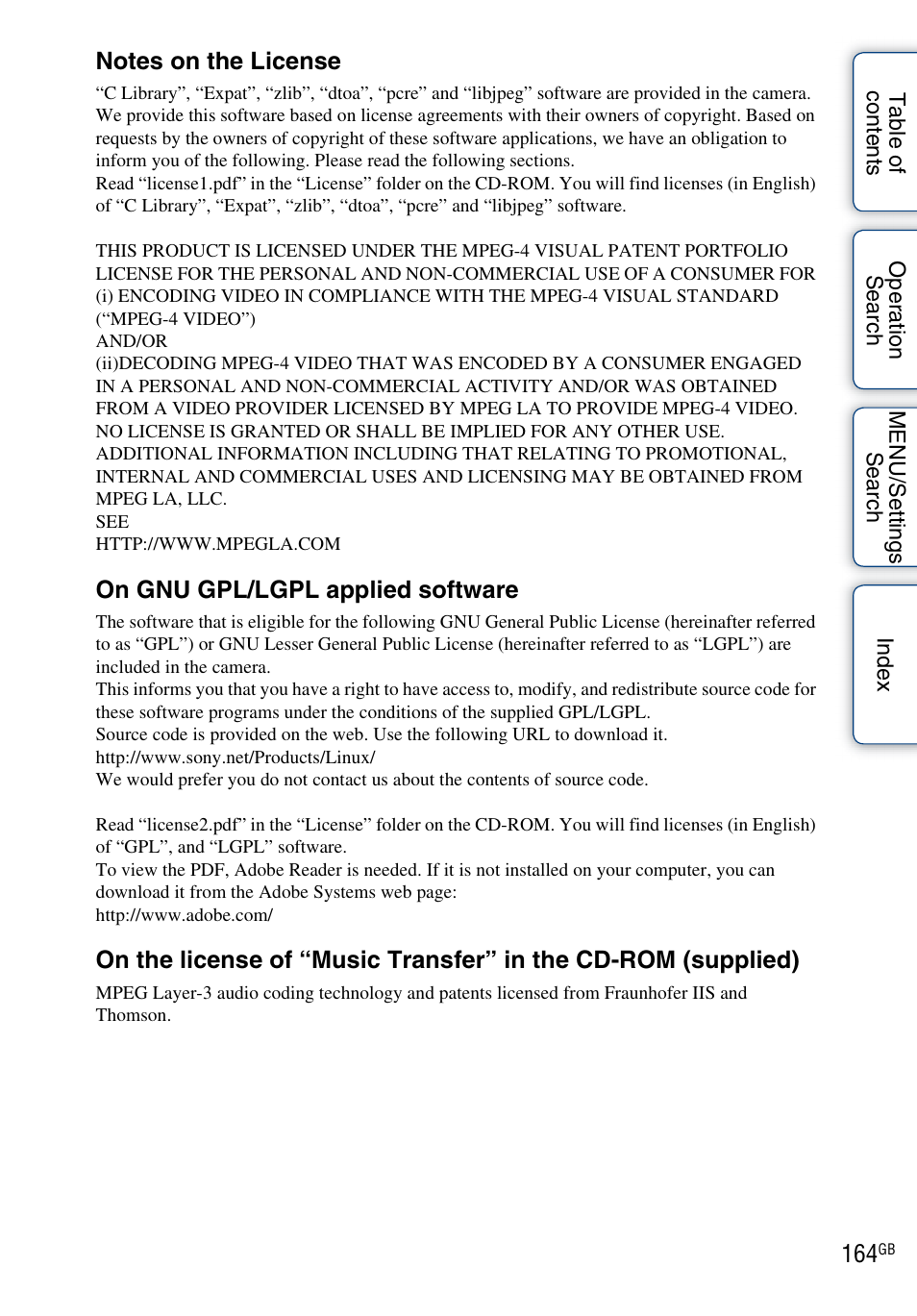 Sony DSC-T110 User Manual | Page 164 / 164