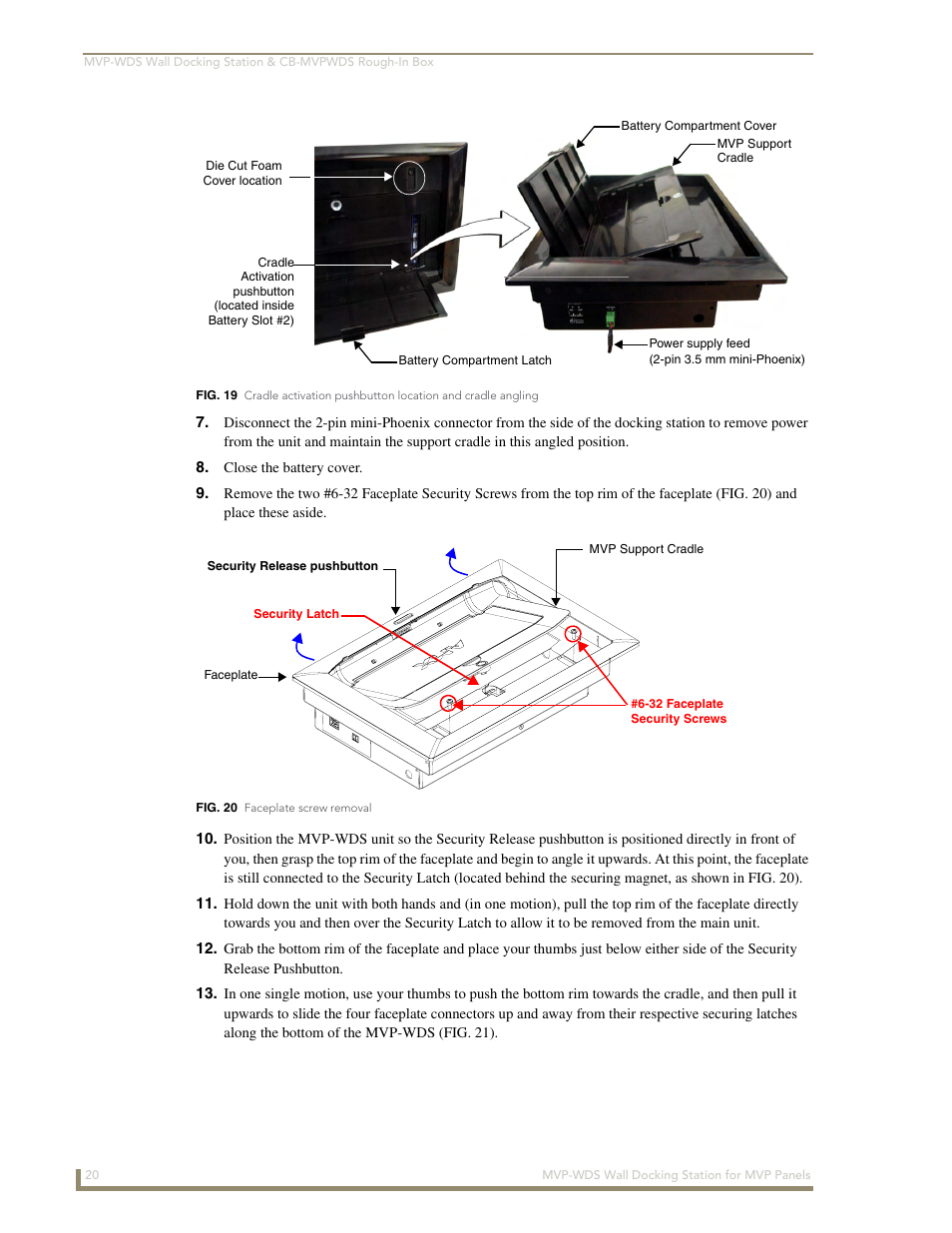 AMX Wall Docking Station MVP-WDS User Manual | Page 26 / 38