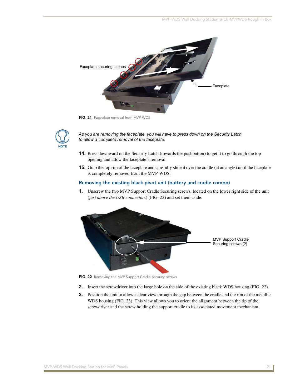 AMX Wall Docking Station MVP-WDS User Manual | Page 27 / 38