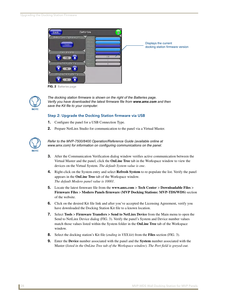 AMX Wall Docking Station MVP-WDS User Manual | Page 34 / 38