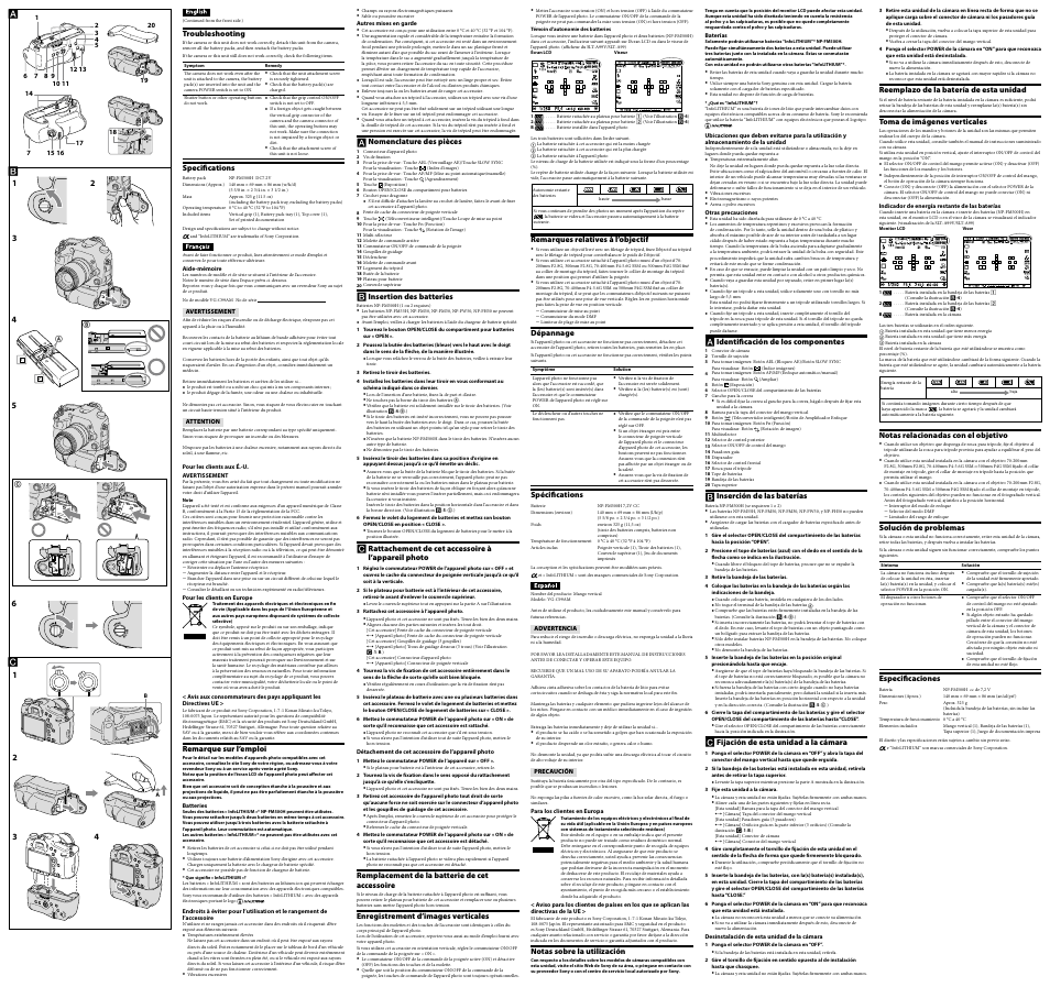 Sony VG-C99AM User Manual | Page 2 / 2