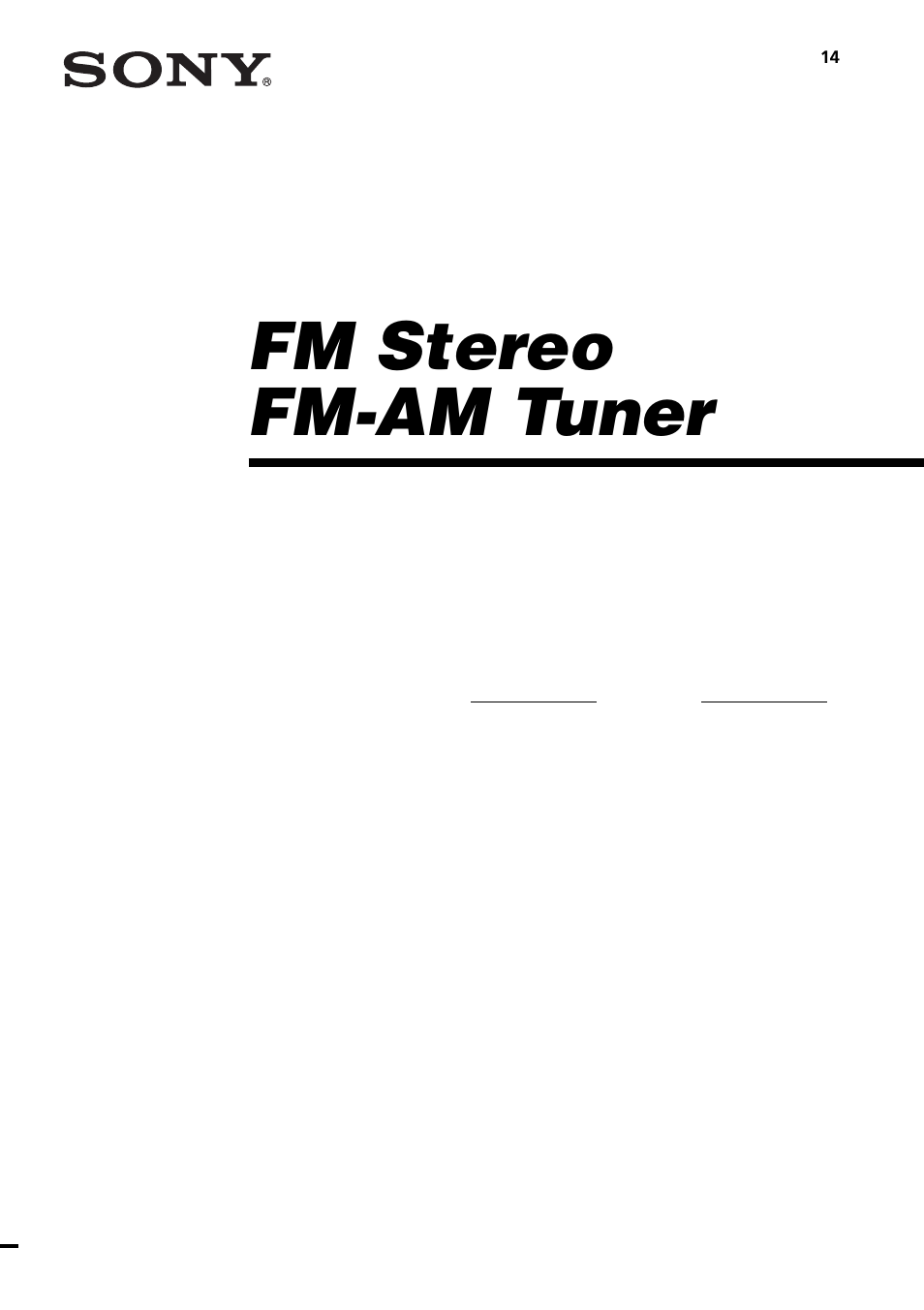 Sony ST-SE370 User Manual | 20 pages