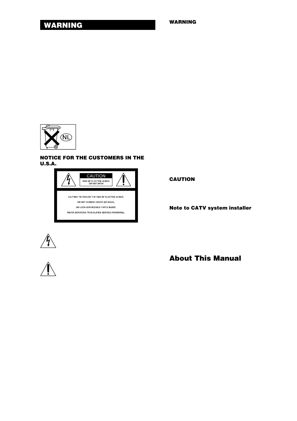 Warning, About this manual | Sony ST-SE370 User Manual | Page 2 / 20