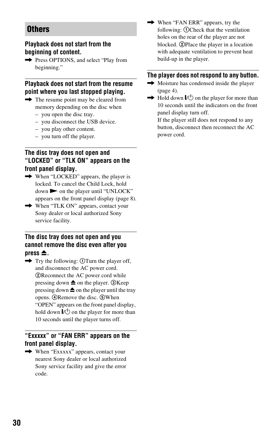 Others | Sony BDP-S370 User Manual | Page 30 / 39