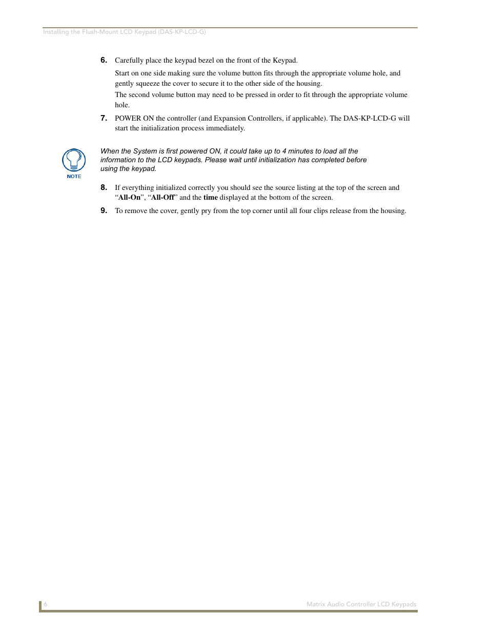 AMX DAS-KP-LCDS-W User Manual | Page 10 / 22