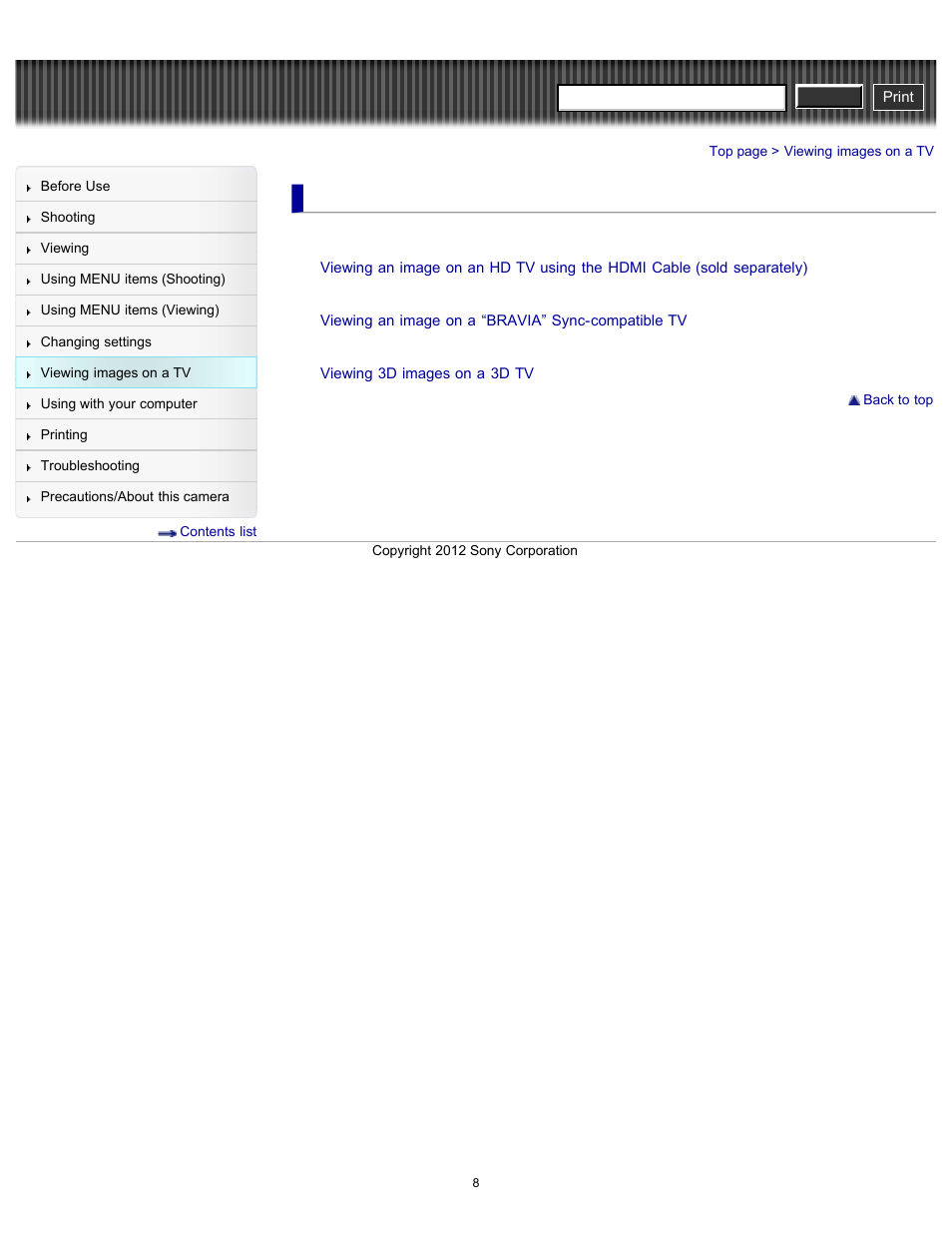 Viewing images on a tv, Cyber-shot user guide | Sony DSC-RX100 User Manual | Page 15 / 259