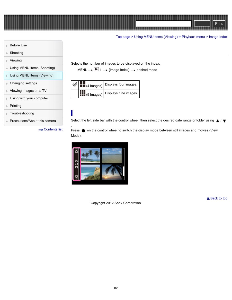 Image index, Cyber-shot user guide | Sony DSC-RX100 User Manual | Page 171 / 259