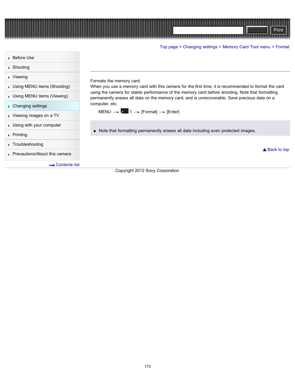 Format, Cyber-shot user guide | Sony DSC-RX100 User Manual | Page 180 / 259