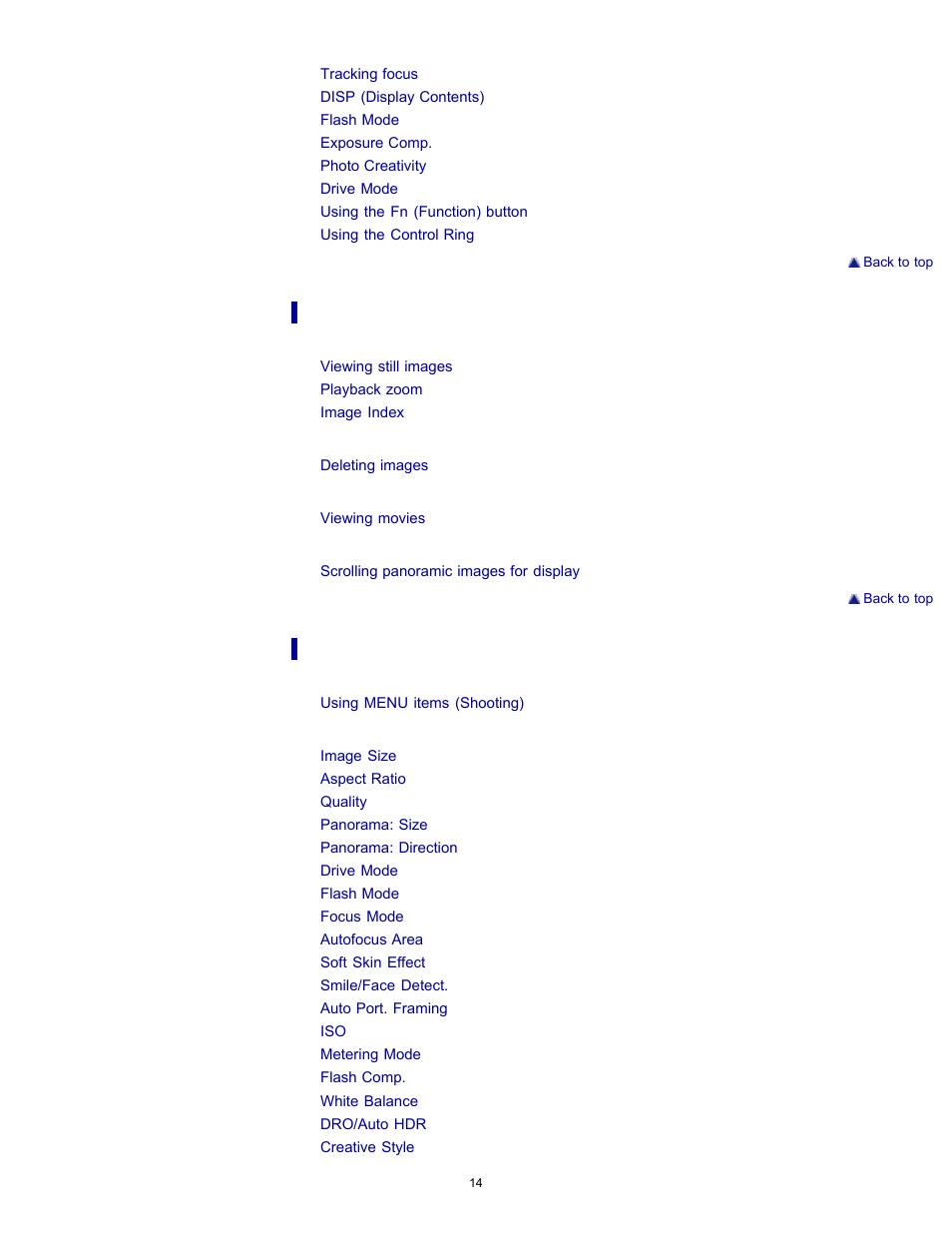 Sony DSC-RX100 User Manual | Page 21 / 259