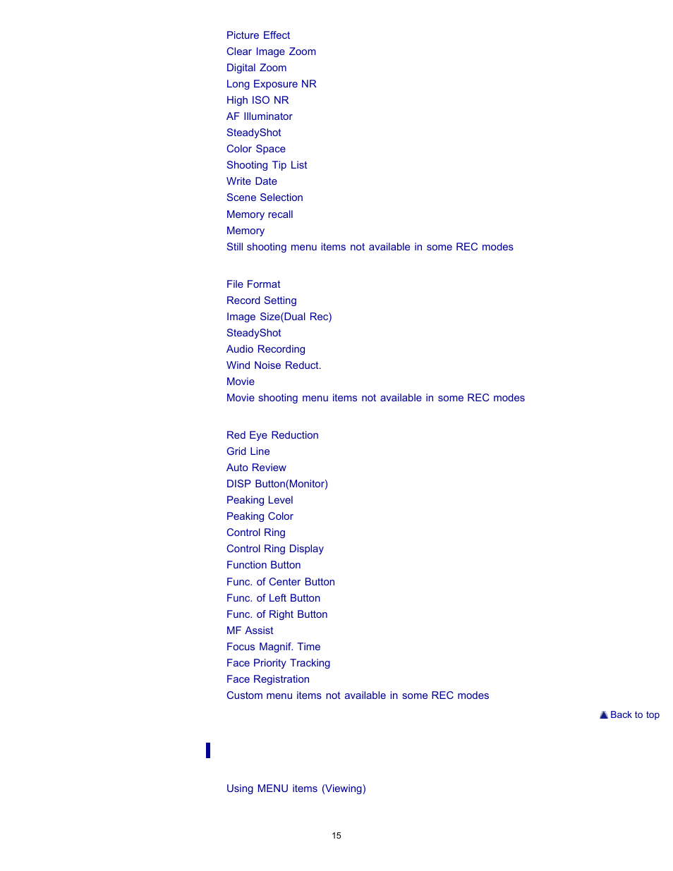 Sony DSC-RX100 User Manual | Page 22 / 259