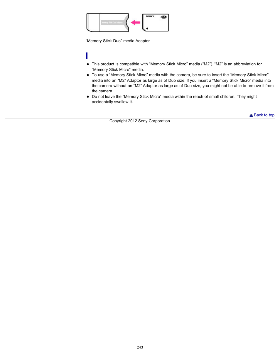 Sony DSC-RX100 User Manual | Page 250 / 259