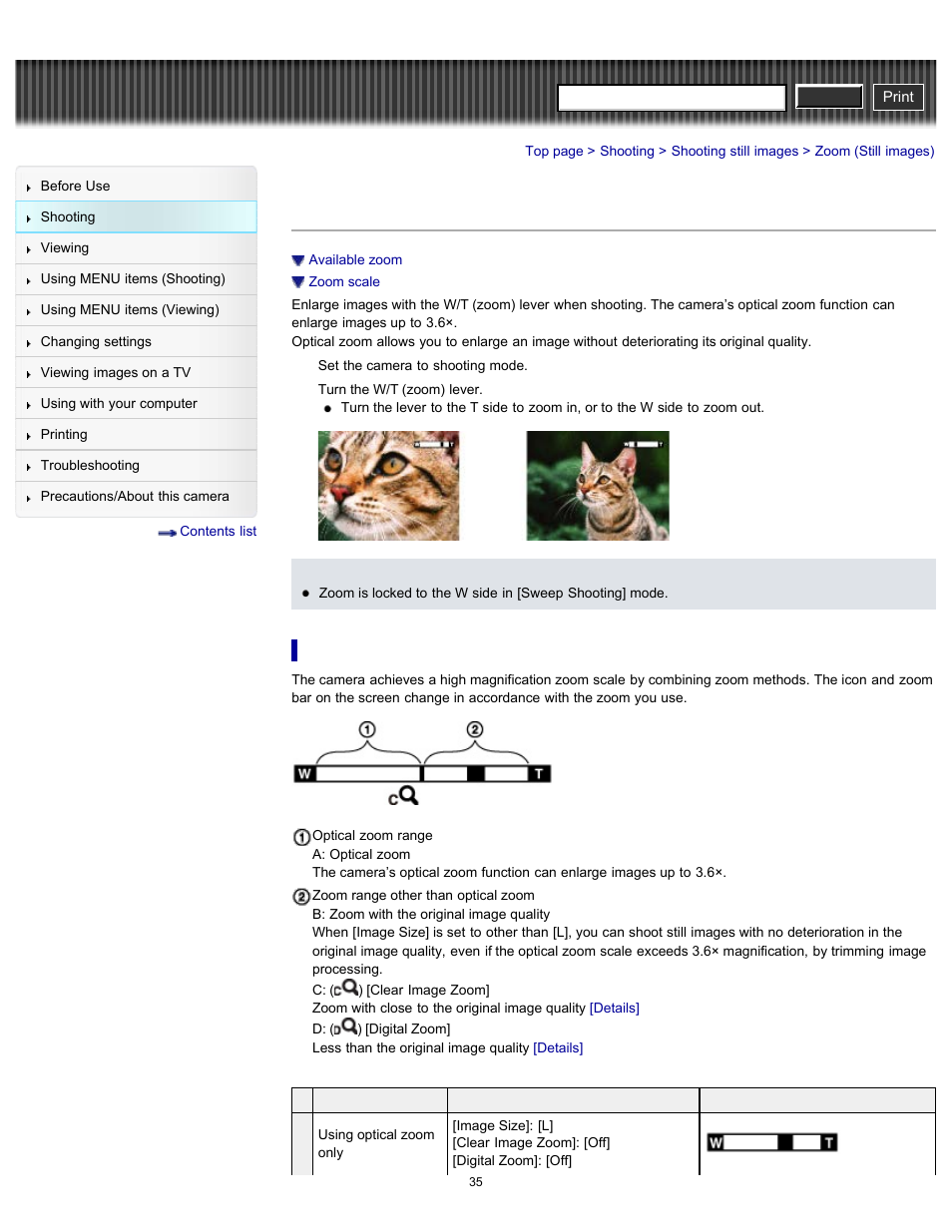 Zoom (still images), Cyber-shot user guide | Sony DSC-RX100 User Manual | Page 42 / 259