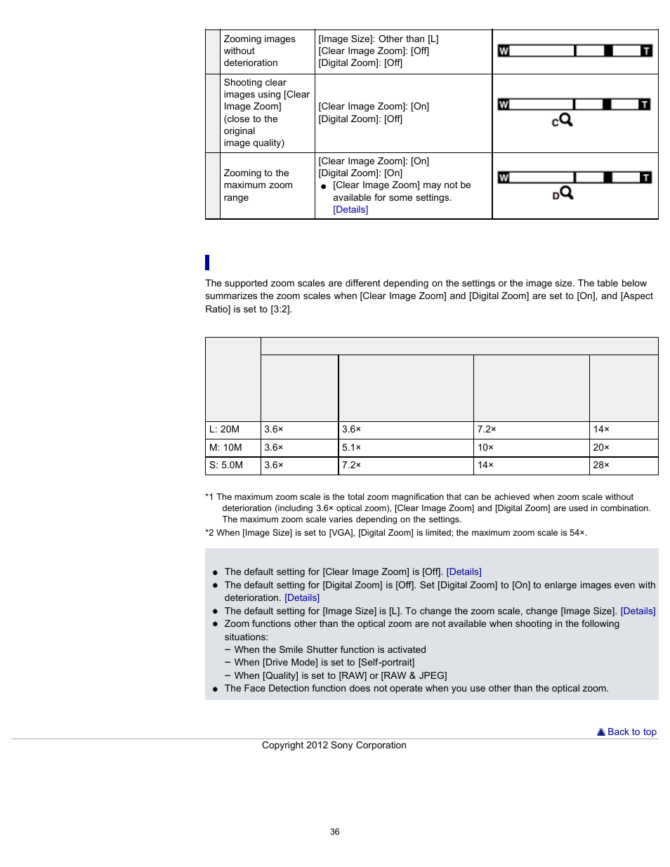 Zoom scale | Sony DSC-RX100 User Manual | Page 43 / 259