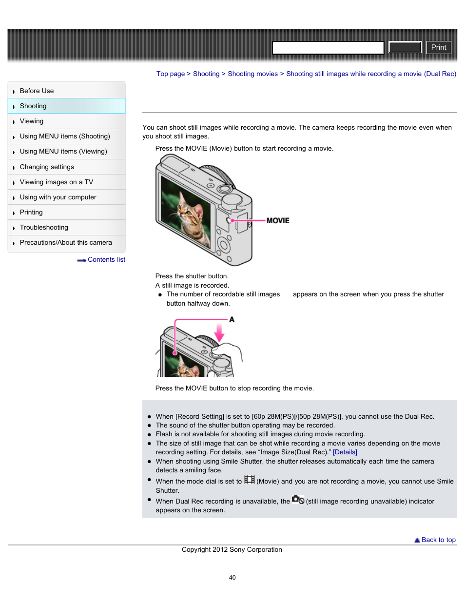 Cyber-shot user guide | Sony DSC-RX100 User Manual | Page 47 / 259