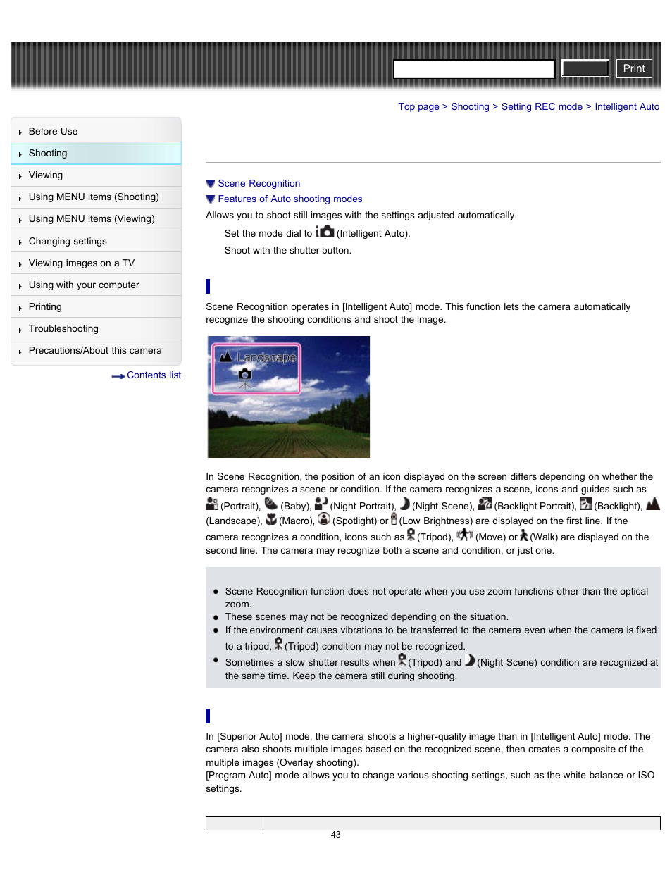 Intelligent auto, Cyber-shot user guide | Sony DSC-RX100 User Manual | Page 50 / 259