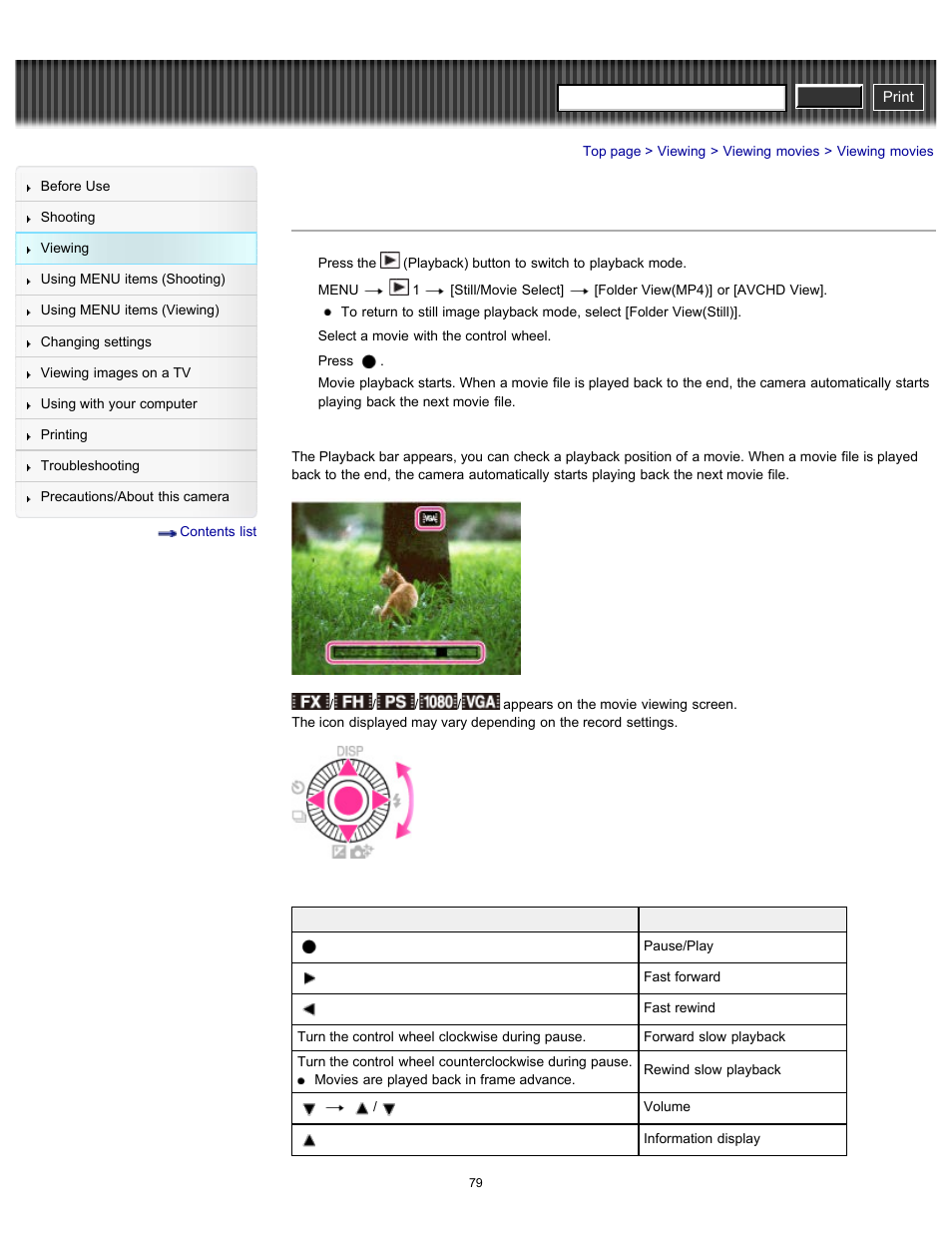 Viewing movies, Cyber-shot user guide | Sony DSC-RX100 User Manual | Page 86 / 259