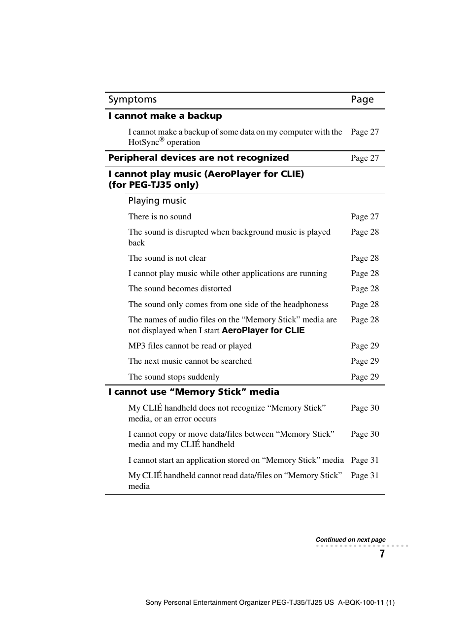 Sony PEG-TJ25 User Manual | Page 7 / 37