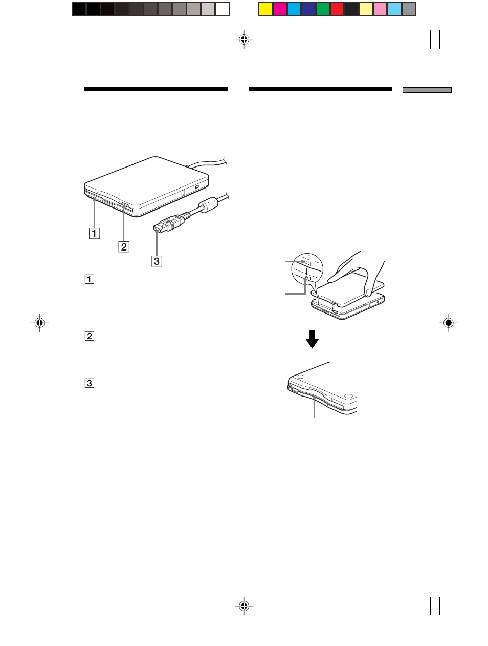 Peças e funções, Instalar e retirar o painel colorido, Utilizar a unidade de disquete usb | Notas sobre a utilização, Europeia e em países, Europeus com sistemas de | Sony M-PF88E User Manual | Page 95 / 128