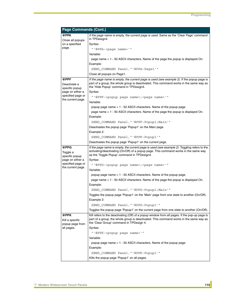 AMX NXD-CV7 User Manual | Page 123 / 184