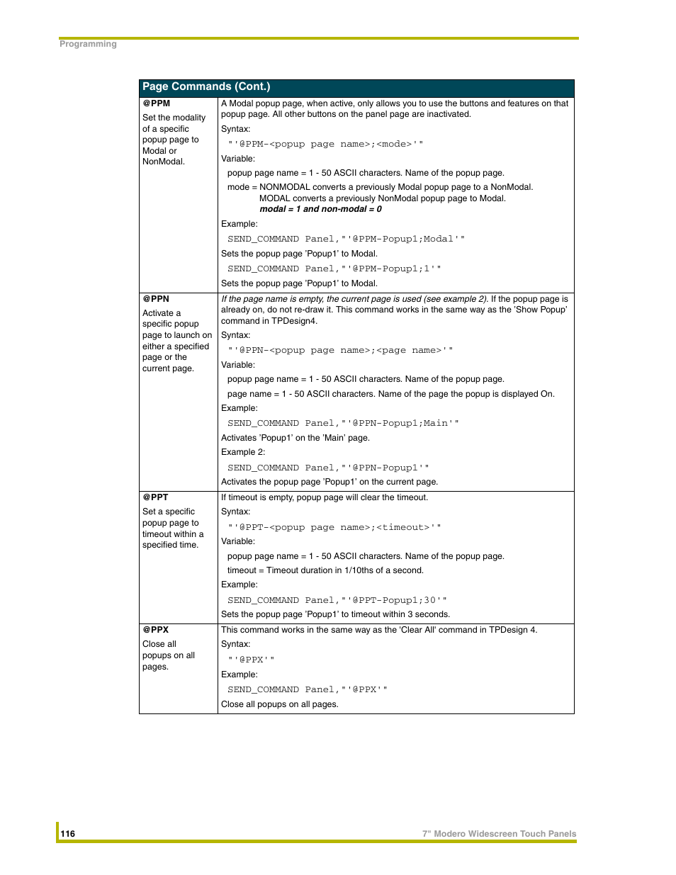 AMX NXD-CV7 User Manual | Page 124 / 184