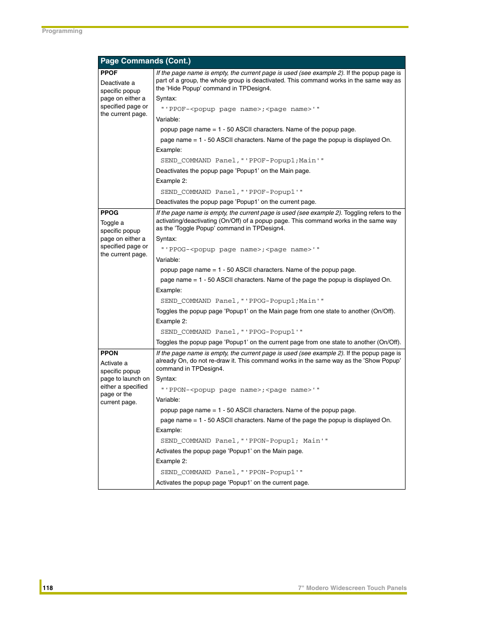 AMX NXD-CV7 User Manual | Page 126 / 184