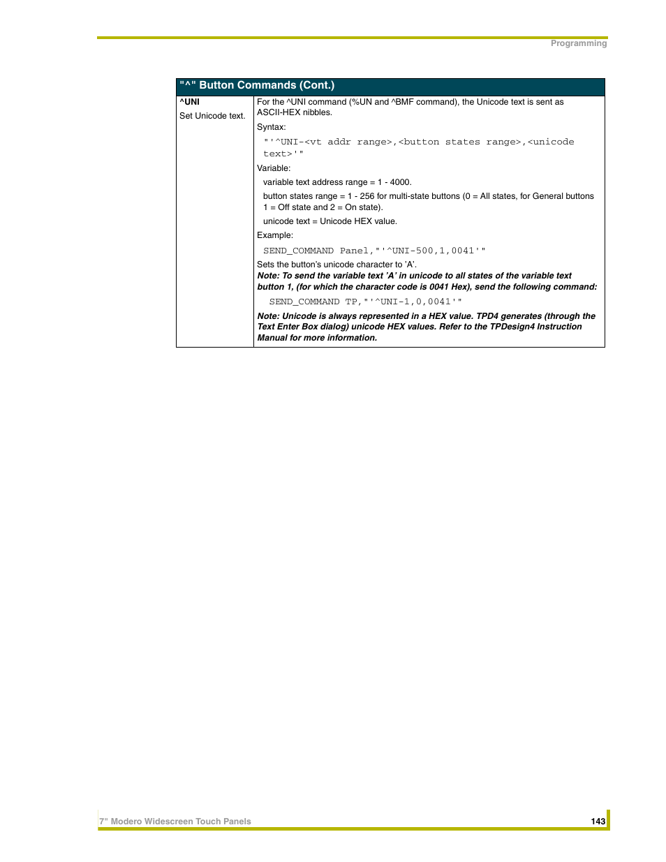 AMX NXD-CV7 User Manual | Page 151 / 184