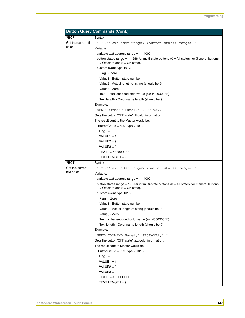 AMX NXD-CV7 User Manual | Page 155 / 184