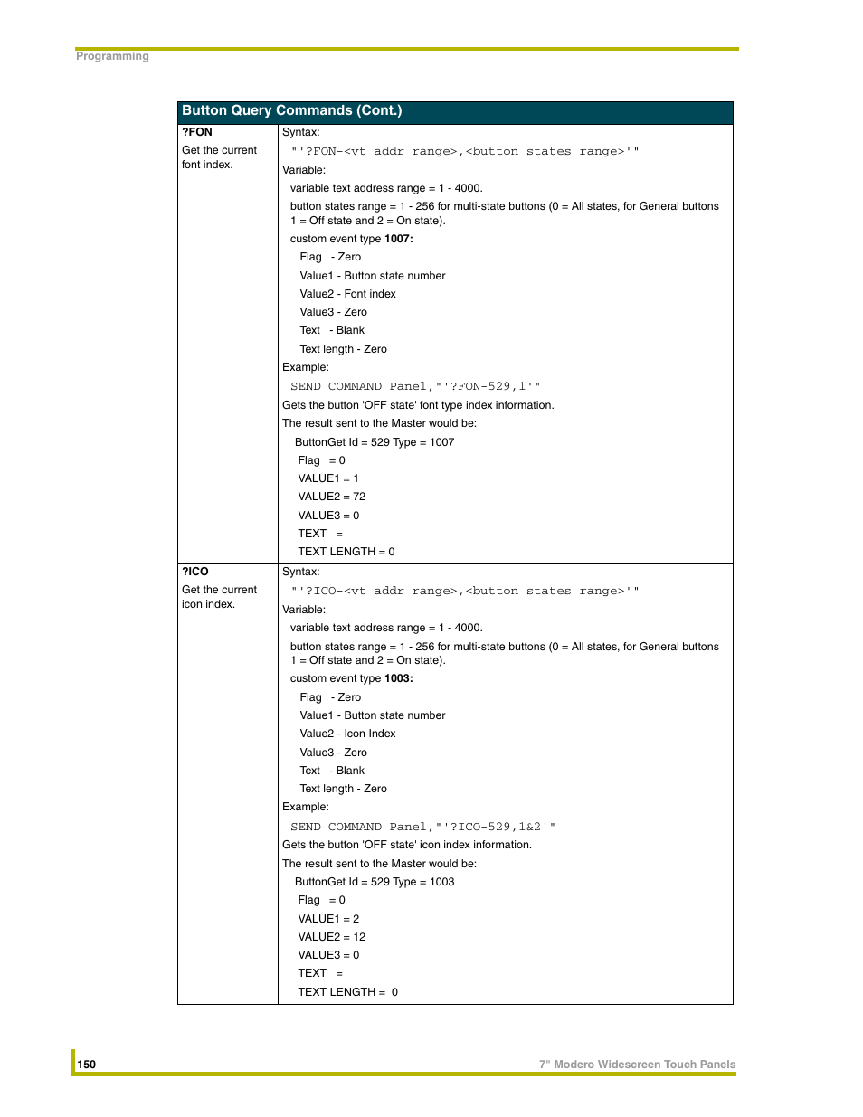 AMX NXD-CV7 User Manual | Page 158 / 184