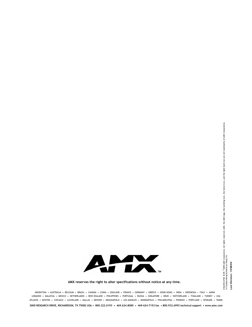 AMX NXD-CV7 User Manual | Page 184 / 184