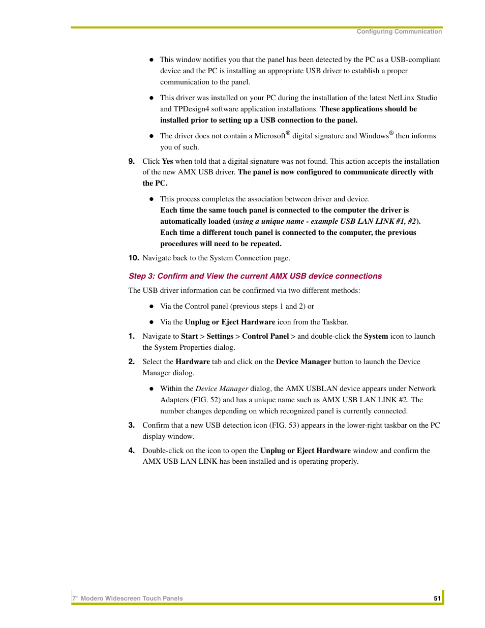 AMX NXD-CV7 User Manual | Page 59 / 184