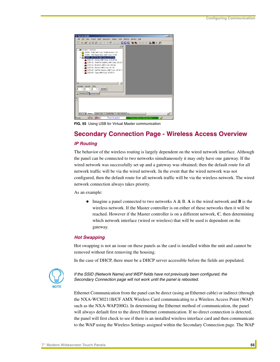 Ip routing, Hot swapping | AMX NXD-CV7 User Manual | Page 63 / 184