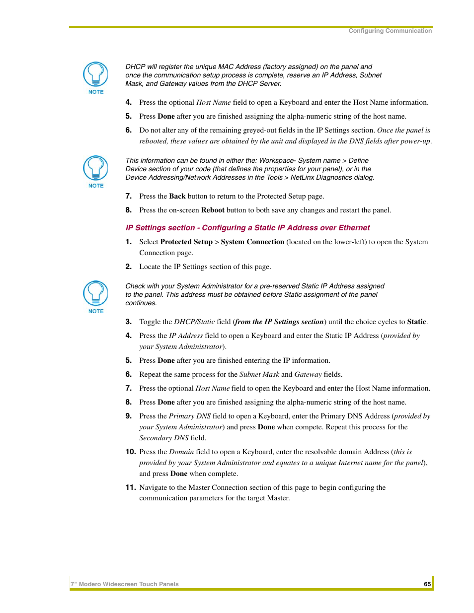 AMX NXD-CV7 User Manual | Page 73 / 184