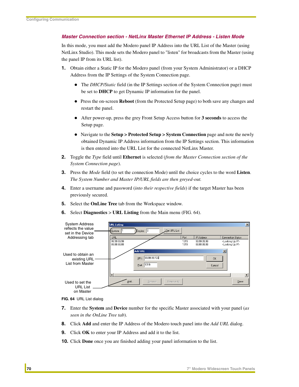 AMX NXD-CV7 User Manual | Page 78 / 184